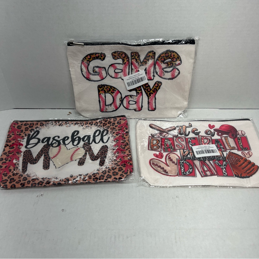 Baseball Themed Pouches Set